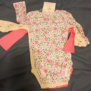 Baby girls 0-3 months long sleeve one piece.